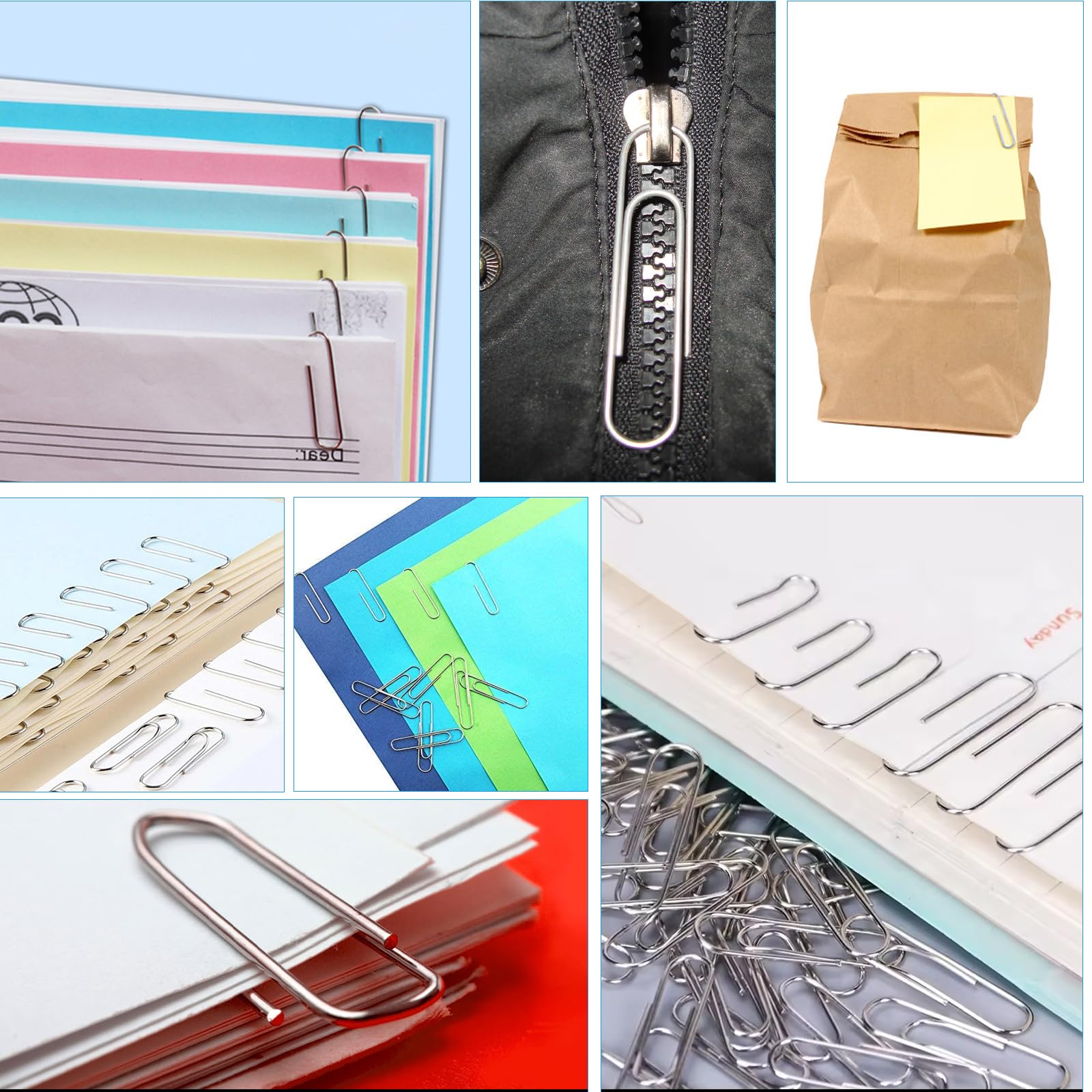 Paper Clips Assorted Size 700 Pieces,Large Medium Small Silver Paperclips,Durable and Rustproof Paper Clip for Paperwork Office School Document Organization(28mm - Image 3