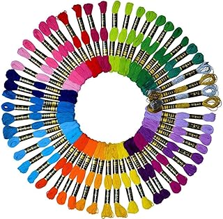 Embroidery Floss 54 skeins Crossstitch Thread - Bracelets String - 50Pcs Embroidery Thread and Free Set of 4pcs Metallic T...