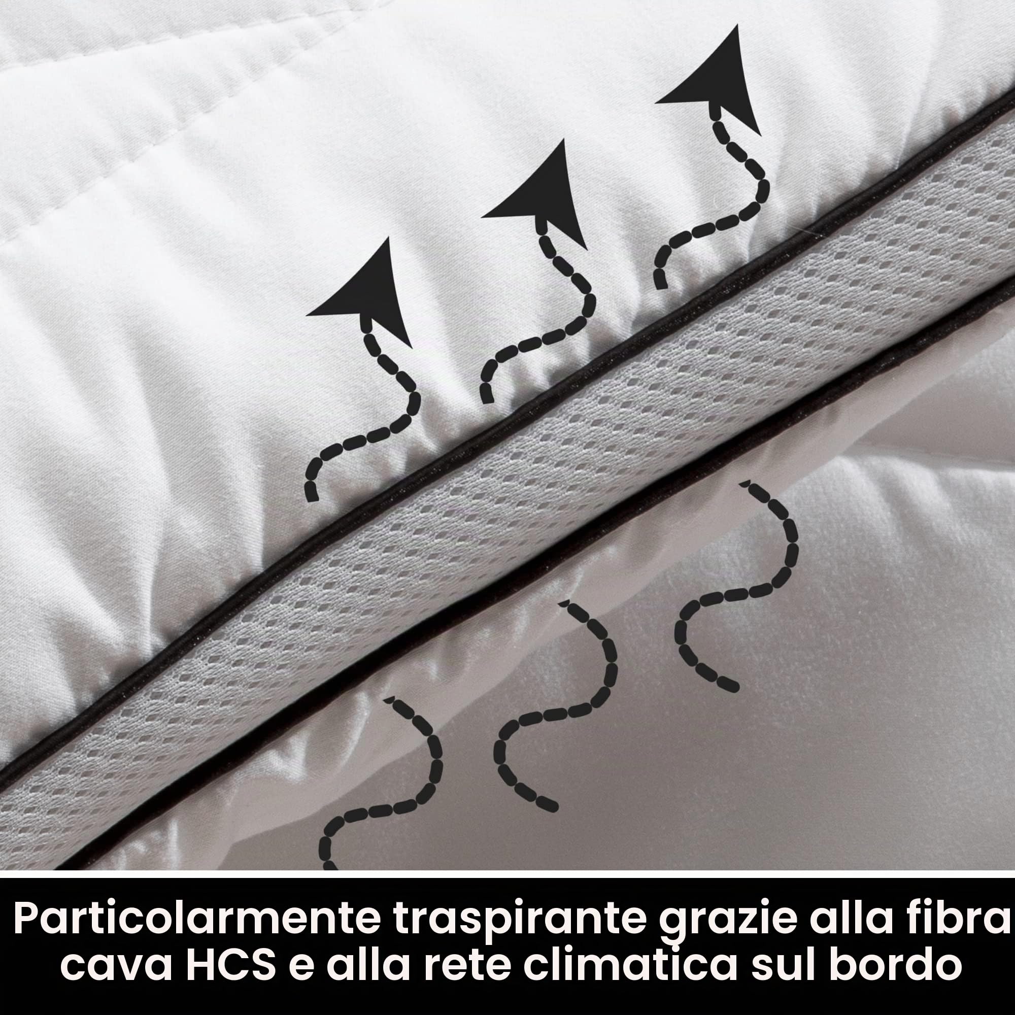 Cuscino per Dormire di Lato 40x145 cm – Cuscino Gravidanza Lavabile e Traspirante – Cuscino Lungo Ergonomico con 800g di Imbottitura – 100% Vegano