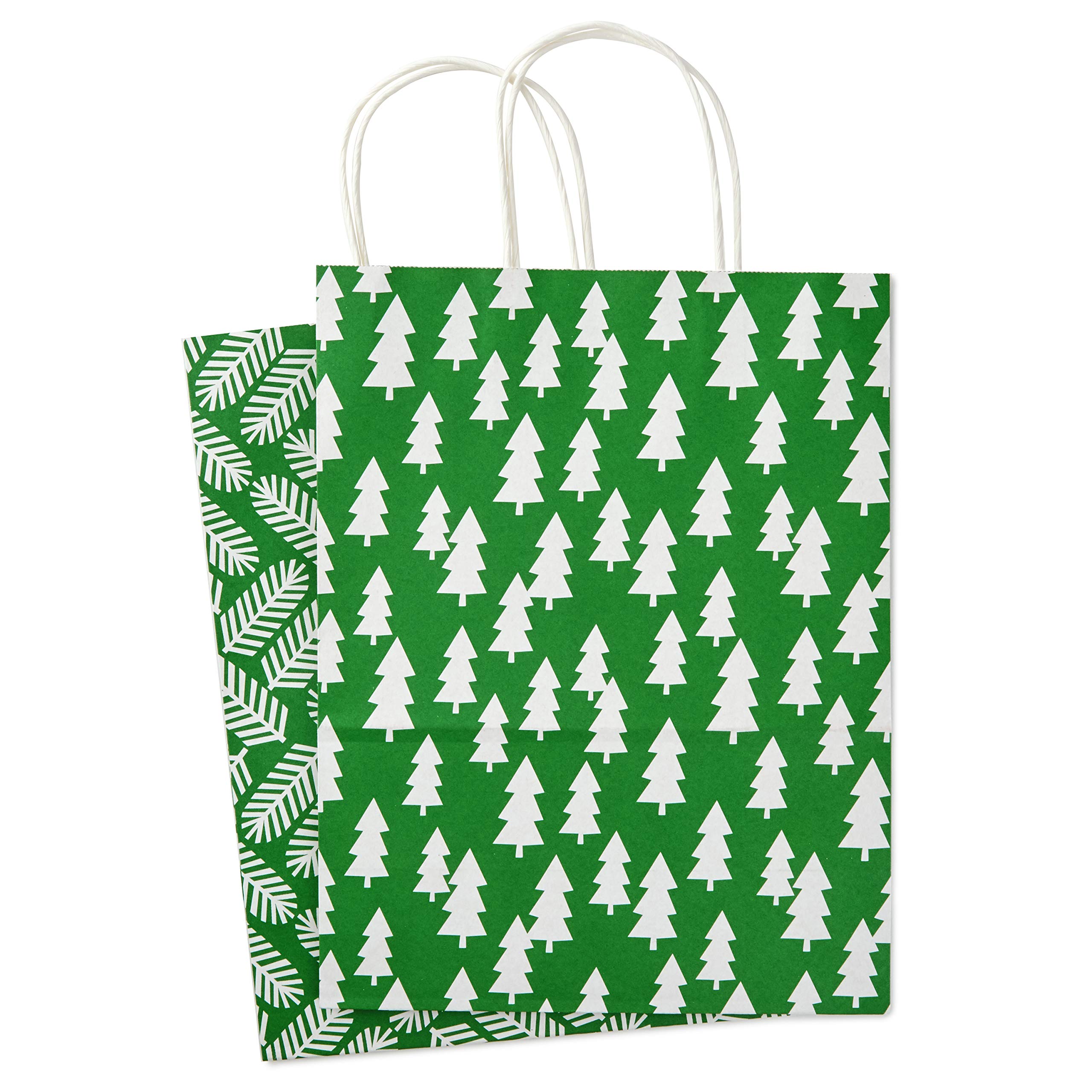 Hallmark 13" Large Gift Bag Assortment, Holiday Icons (12 Paper Gift Bags in Assorted Designs for Hanukkah or Christmas | Stripes, Polka Dots, Snowflakes, Christmas Trees)