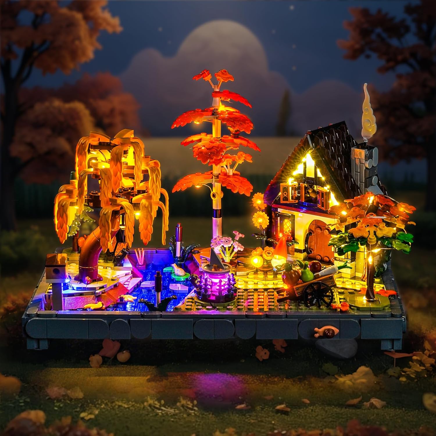 Light kit Compatible with Lego 11372 Autumn Cottage Garden - No Model Only Lights, LED Lighting Accessories Compatible with Lego 11372 Autumn Garden (Standard Version)