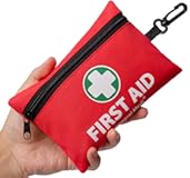 General Medi Mini First Aid Kit, 110 Piece Small First Aid Kit - Includes Emergency Foil Blanket, Scissors for Travel, Home, Office, Vehicle, Camping, Workplace & Outdoor (Red)