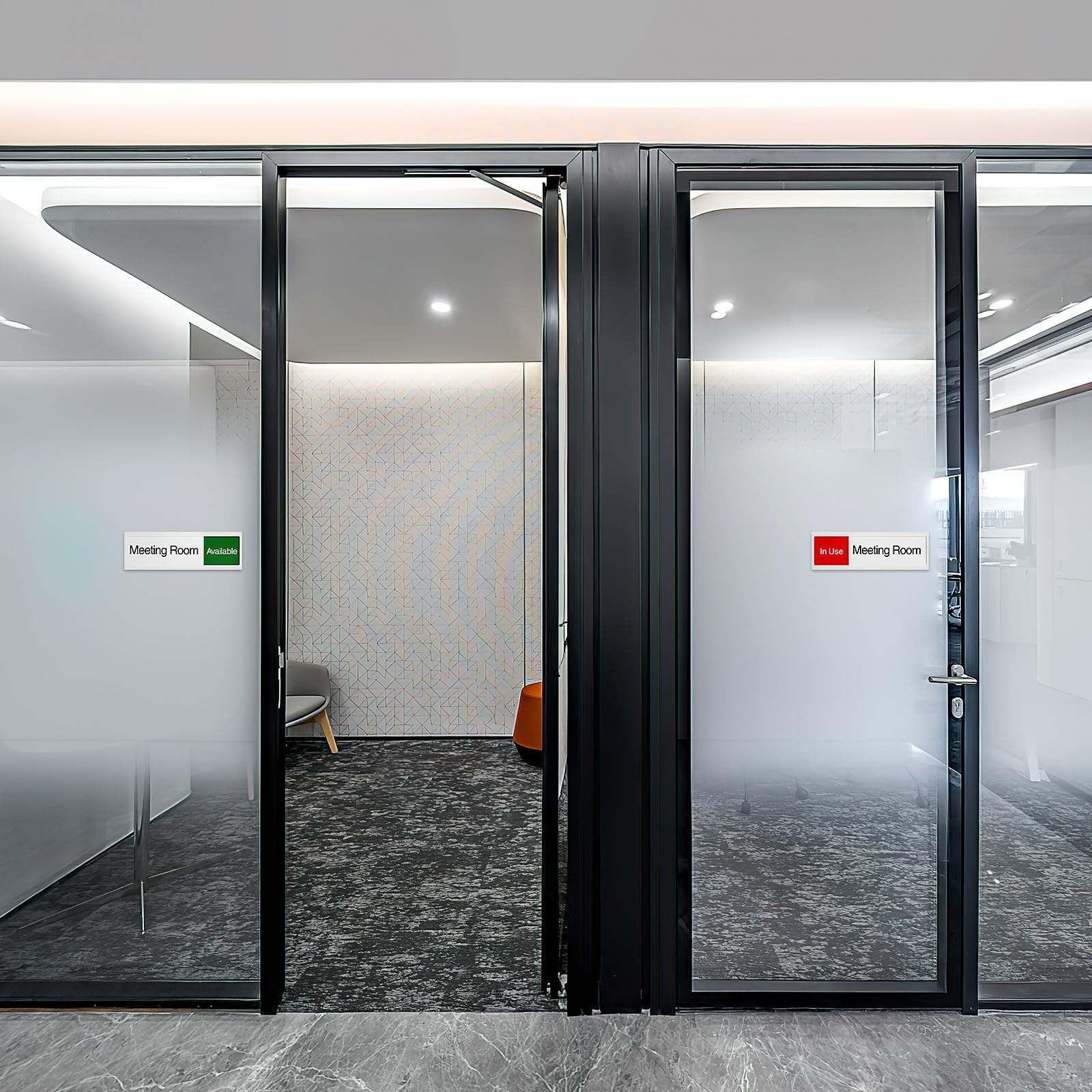Ciieeo Señal Deslizante Acrílica para Puerta Corrediza de Sala de Reuniones, Indicador de Estado Ocupado y Libre, Cartel Profesional para Oficina y Espacio de Trabajo
