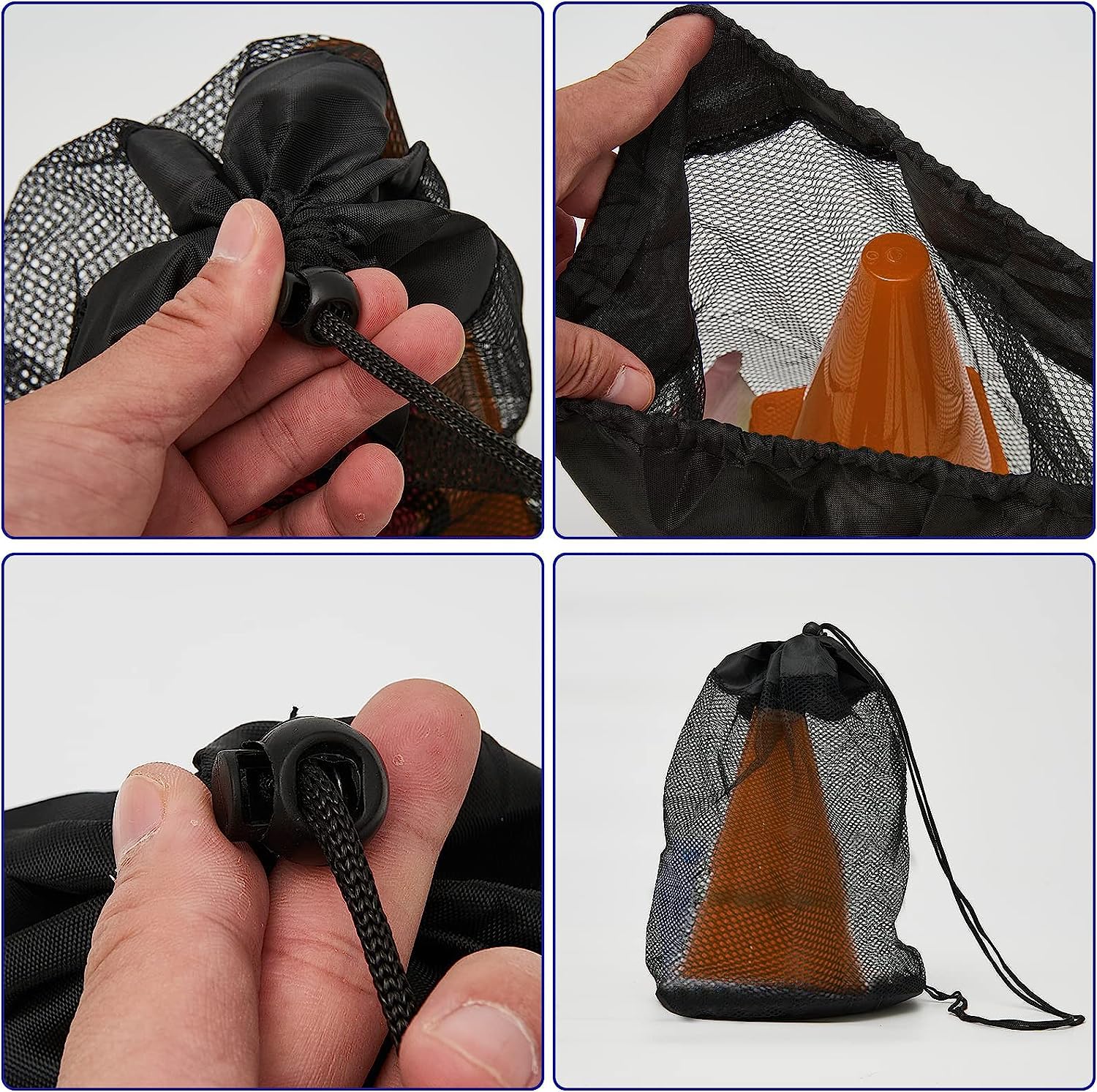 Lot de 24 cônes de sport pour enfants, petits cônes d'entraînement pour la pratique du football, 17,8 cm, cônes d'agilité pour exercices de football, basket-ball, cônes de baseball en plastique orange