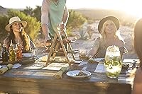 Vista 3 de PICNIC TIME NCAA - Bandeja de servir de 3 niveles, tablas de embutidos, platos de madera para servir (madera de acacia)