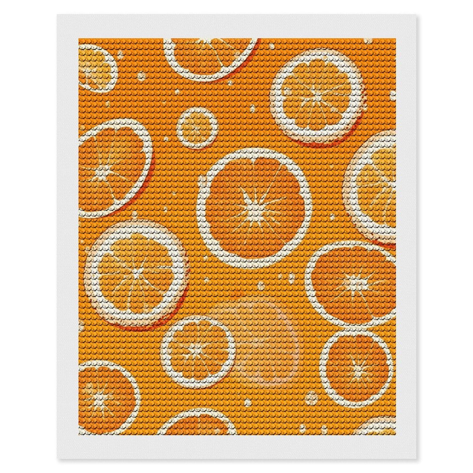NONHAI Diamond Painting Kits for Adults - DIY Diamond Art Kits for Beginners - Full 5D Paint Drill Diamond Dots Paintings- Orange Slices Diamonds Pictures Gem Art and Craft Wall Decor 16"x20"