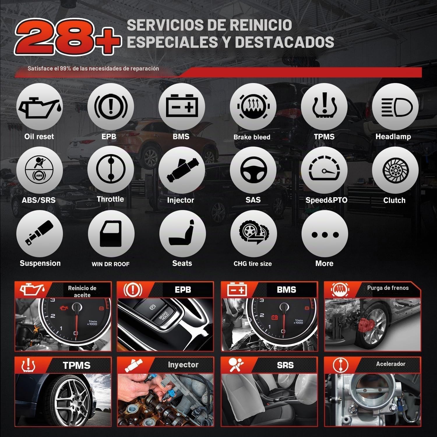 Autel MaxiCOM MK808BT Pro, 2026 3K+ Bidireccional, 2.0 Inalámbrico de MK808 MK808S MK900, 4G+64G 2.4G & 5G WiFi, 28+ Reinicios, OBD2 Diagnosis Coche Sistema Todo, Codificación Inyectores, Apoyo BT506