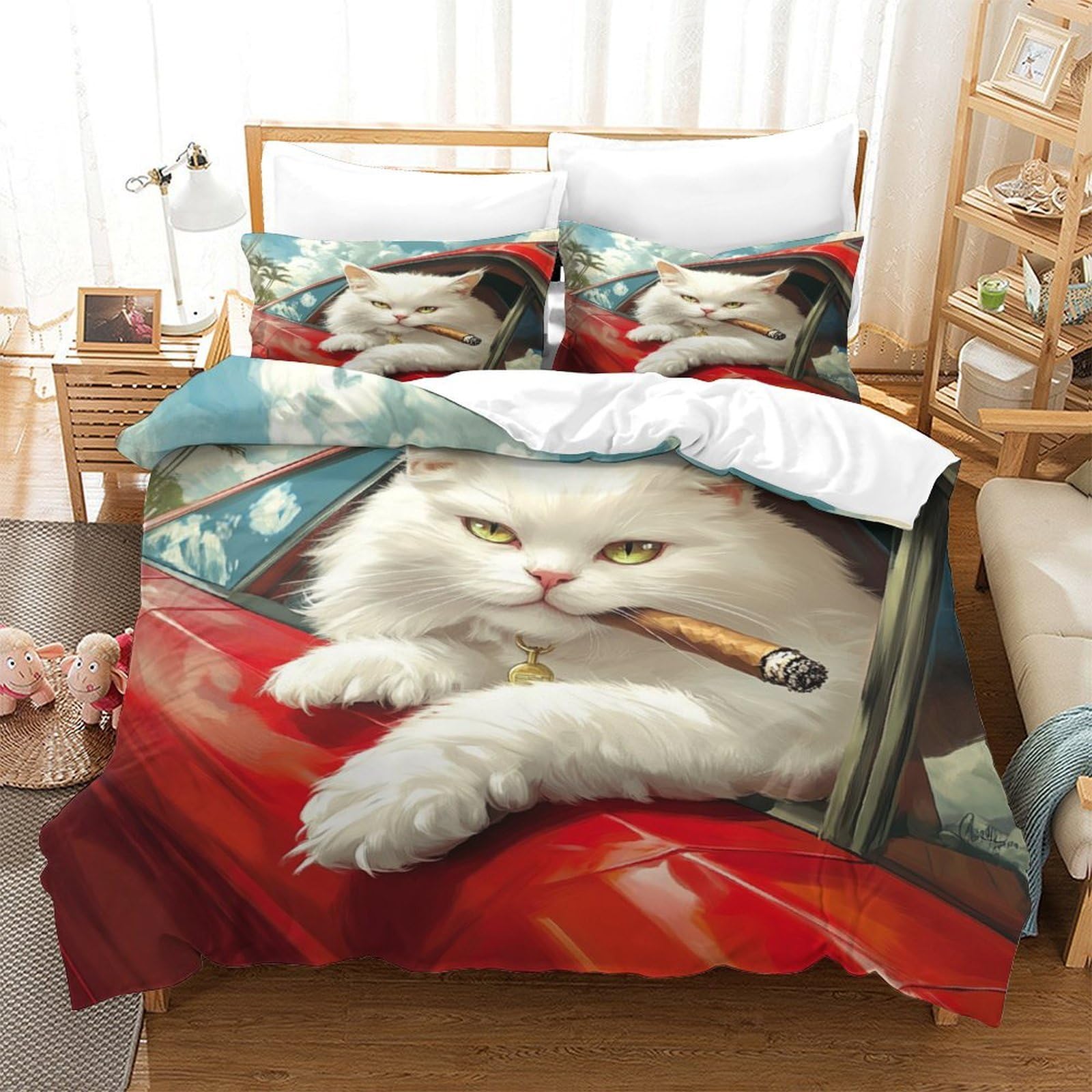 Linge de lit Halloween 3D idée cadeau idéale pour enfants avec housse douce et taies