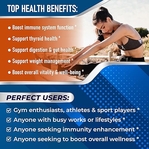 Miniatura 4 de Suplemento de musgo marino prémium con aceite de semilla negra, Ashwagandha, vejiga, ortiga, fórmula avanzada 18 en 1 para aumentar la inmunidad,
