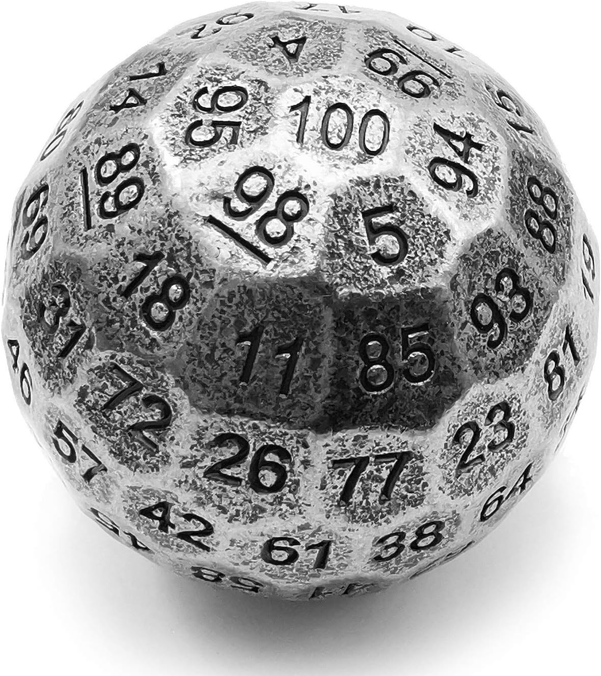 Bescon Solid Metal 100 Sided Dice, Game Dice D100, Giant Polyhedral Metal 100 Sides