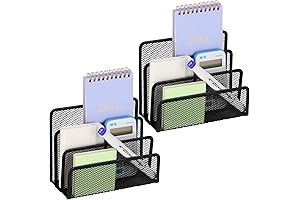 2 Pieces Desk Mail Organizer: Optimize Your Workspace with Mesh Letter Holders