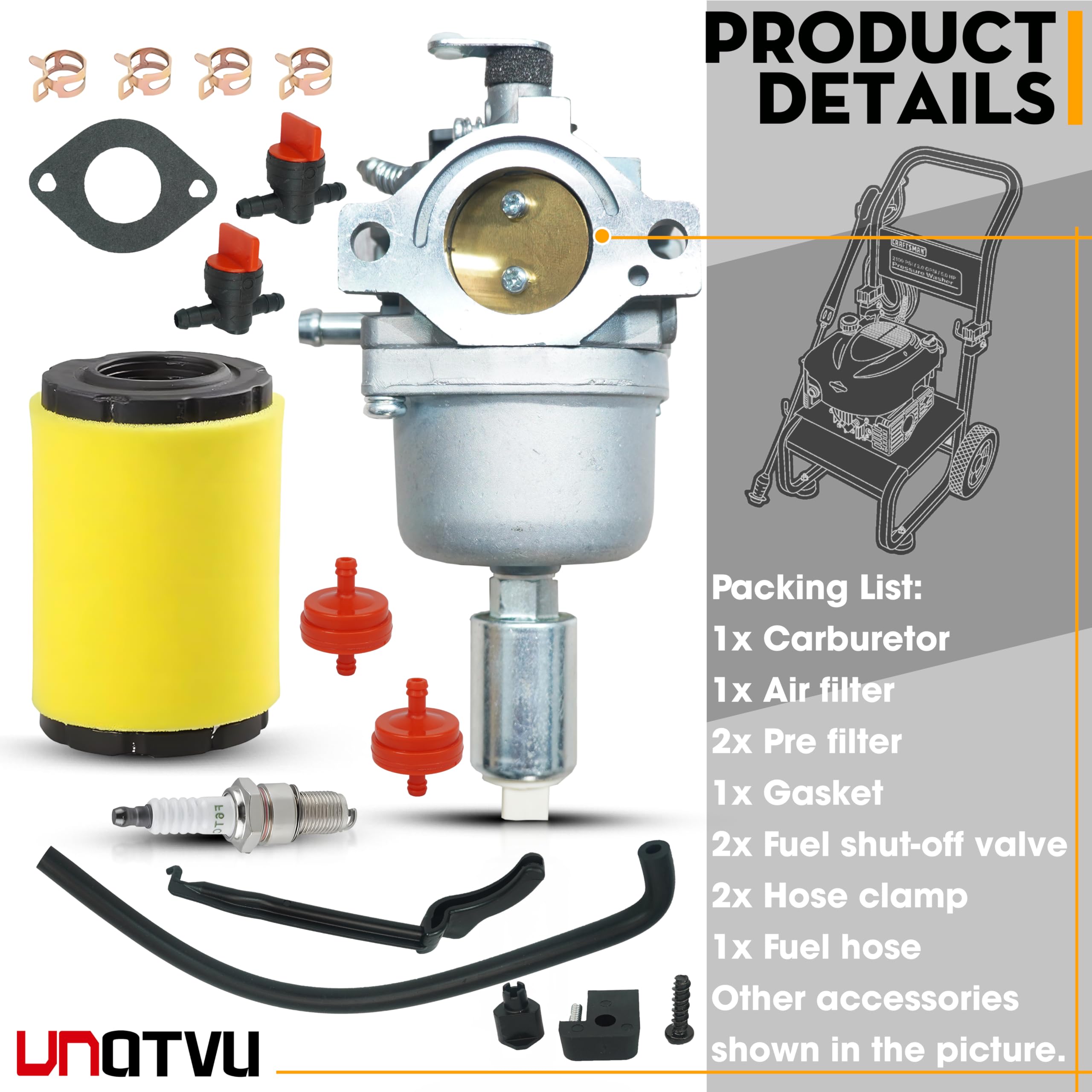 Carburador para Troy Bilt Pony 13WM77KS011 13AN77BS011 13AN77KG011 13AN77TG766 13AJ609G766 13WN77BS011 13AN77KS211 13WN77KSS211 066 1. 3AN77KG066 Cortacésped 15.5HP/17.5HP Briggs Stratton 500cc Motor