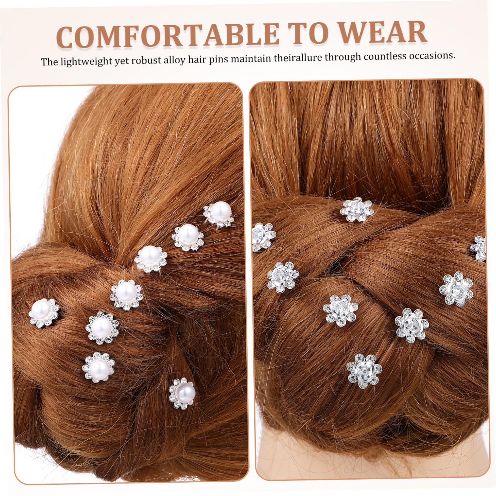 FRCOLOR 200 Pièces Clip En u Accessoires Pour Cheveux és Épingles à Cheveux Épingle à Cheveux En Accessoires De Cheveux De Mariage Accessoires De Cheveux De Bal Perle Strass