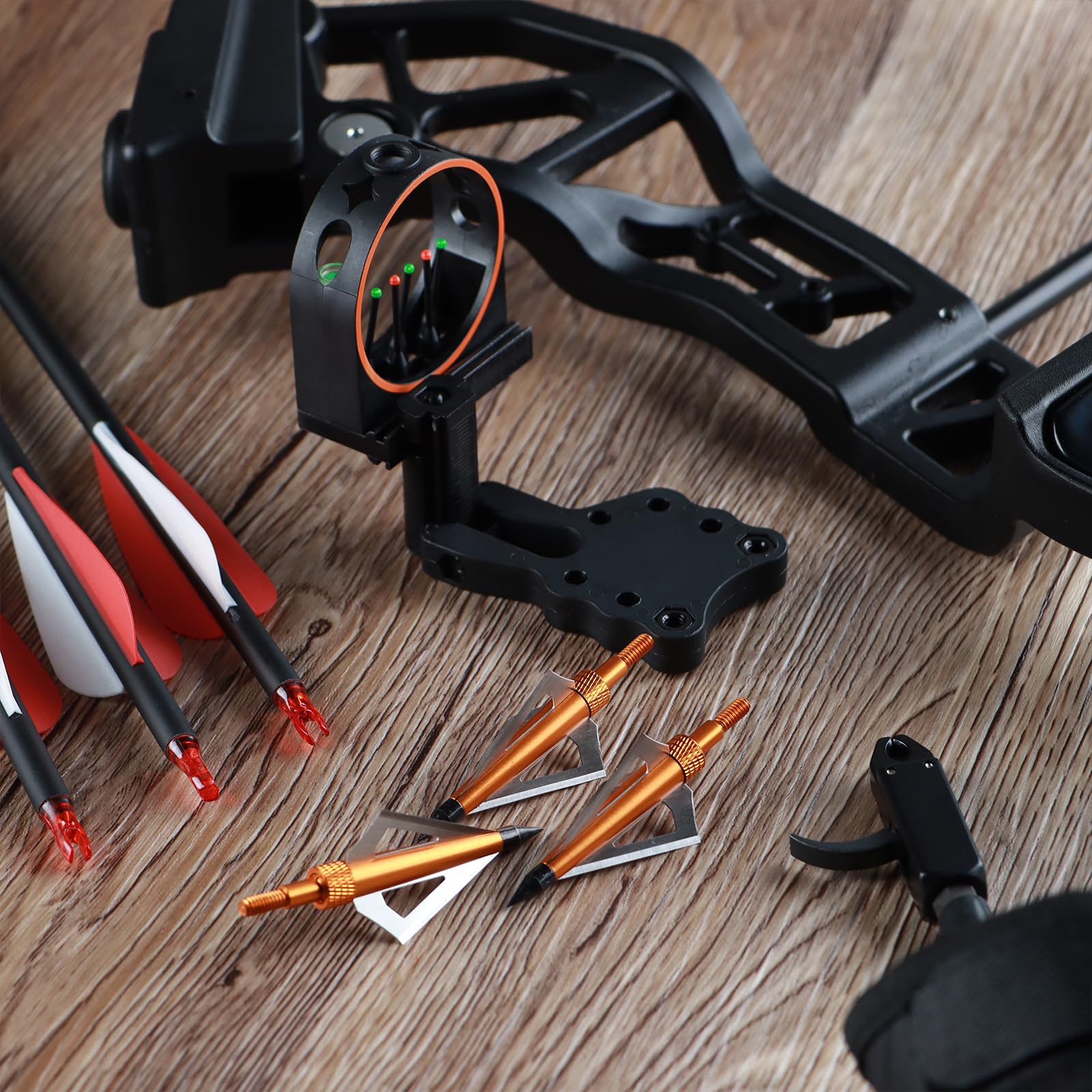 Compoundbogen-Set, 9-31,8 kg Zuggewicht verstellbar, 48,3 cm - 76,2 cm Ziehlänge, Jagd-Compound-Bögen-Set für Erwachsene, Anfänger, Outdoor-Shooting, rechte Hand