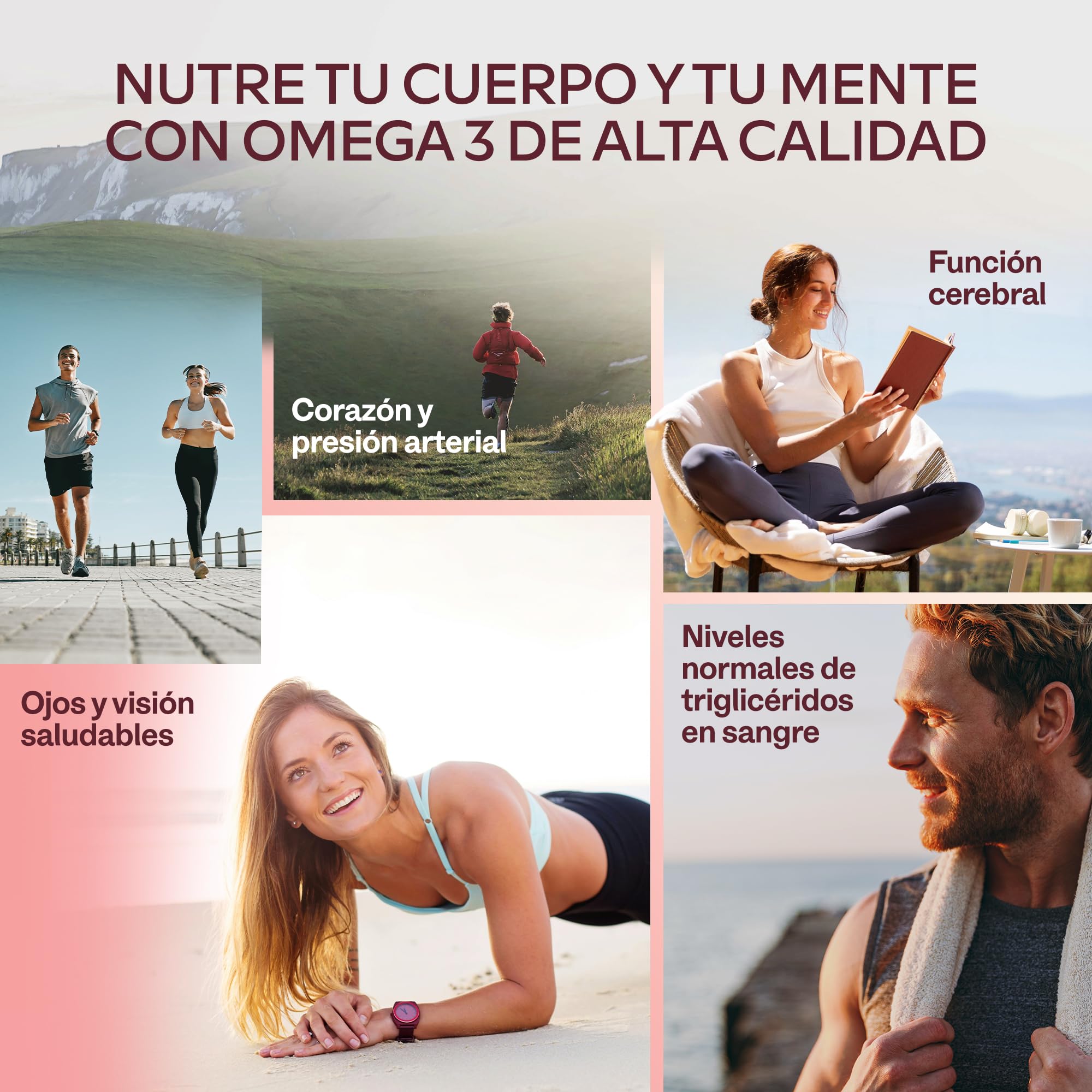 Aavalabs Omega 3 2000mg por dosis diaria (2 cápsulas) - 1000mg de EPA + 500mg de DHA por dosis diaria - Ácidos Grasos de Alta Potencia - Destilado Molecularmente - 120 Cápsulas - 60 días de suministro