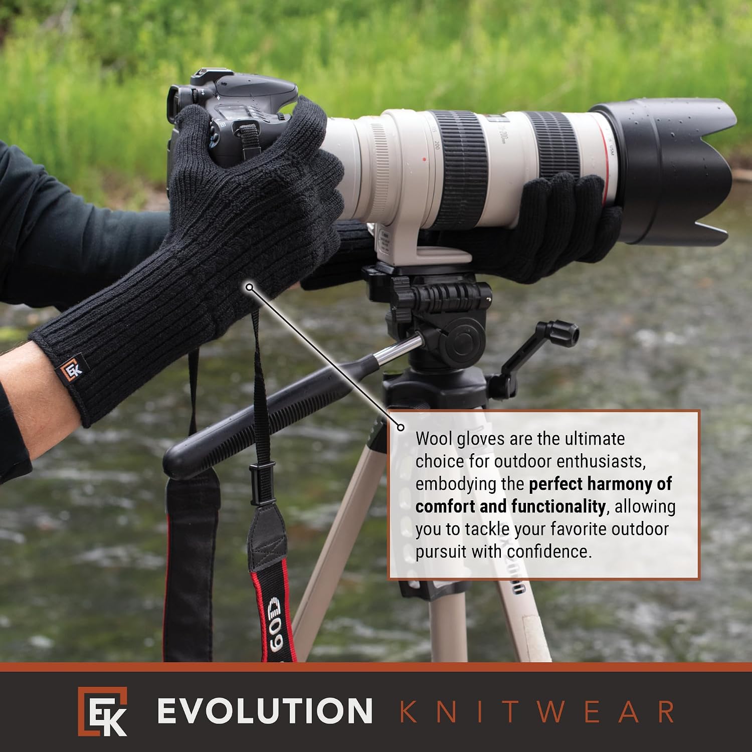 Evolution Knitwear Wool Cable Knit Gloves - Made in the USA - Super Soft Merino Wool - Small