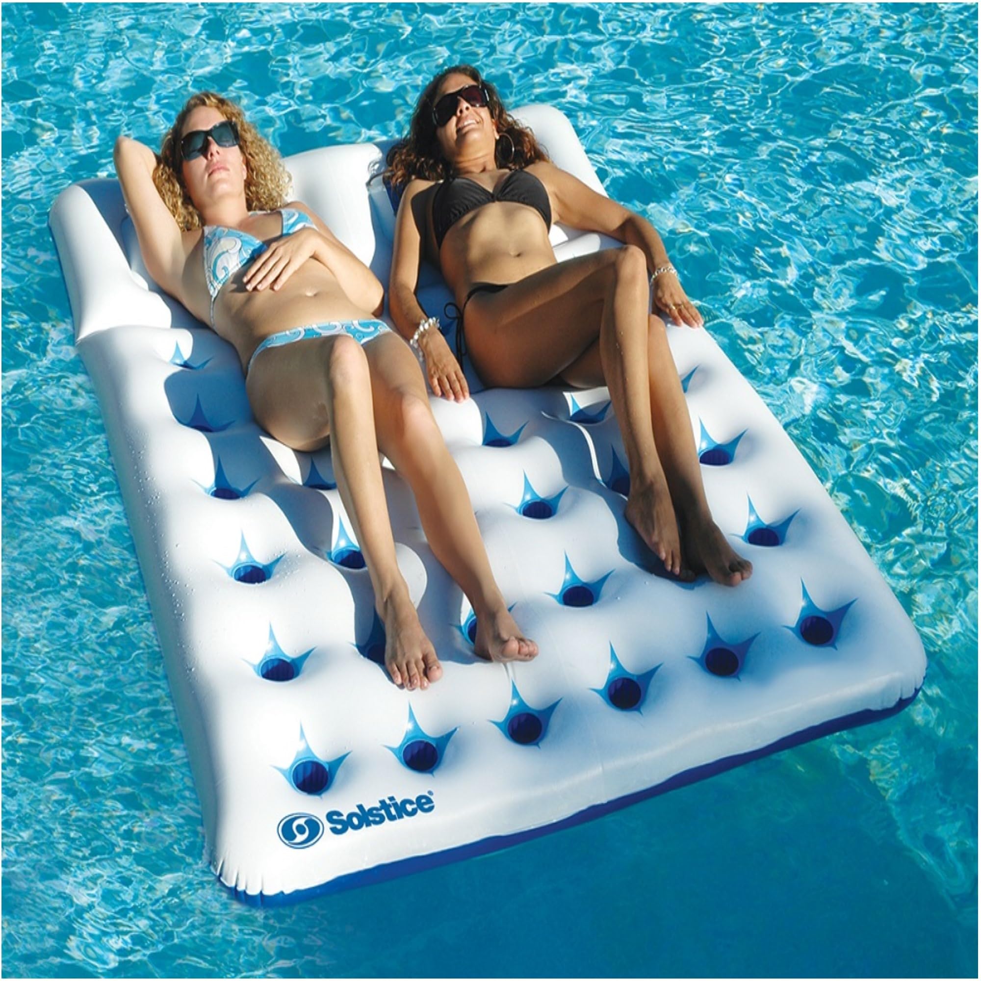 Swim Central Inflatable Dual Window Pool Air Mattress - 76