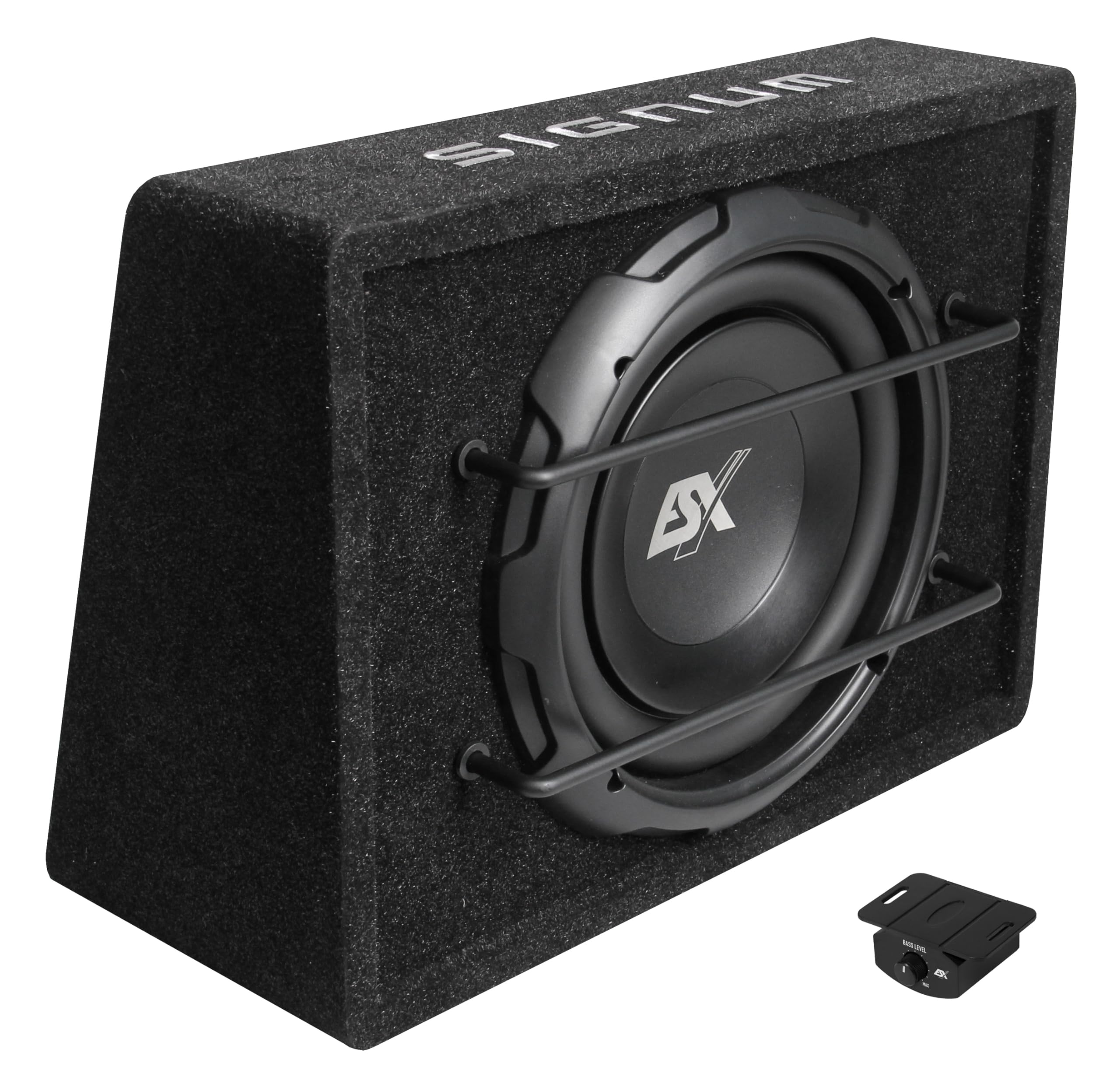 ESX SIGNUM SXB10A - 10“ (25 cm) aktiver Subwoofer | Aktiv Gehäuse-Subwoofer mit ALU-Membran