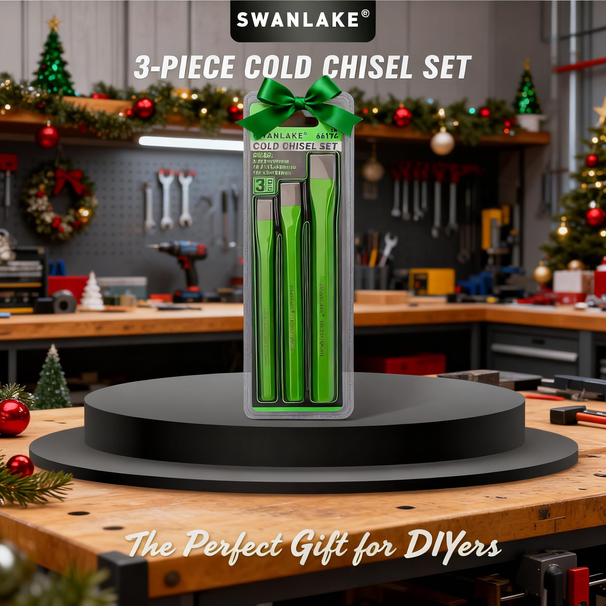 3-Piece Heavy Duty Cold Chisel Set, 3/8-Inch, 1/2-Inch, 5/8-Inch Premium Metal Chisels, Heavy Duty Carbon Steel Chisel Set for Carpentry, Masonry, Woodworking, Stone Chisels