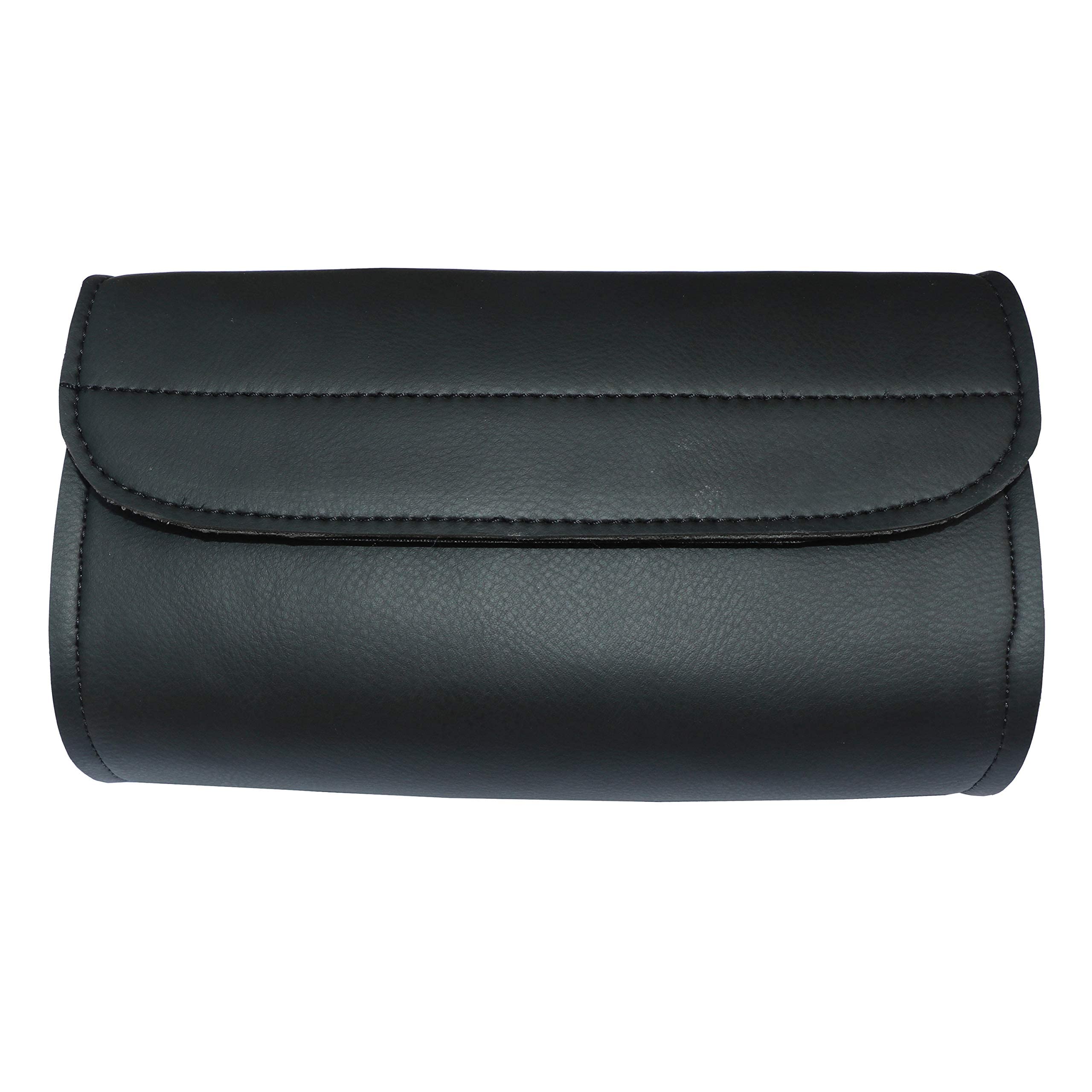 Motorcycle Handlebar Bag – Waterproof Motorcycle Saddle Bag with Two Removable Straps Made with Synthetic Leather, Universal Fit Motorcycle Windshield Bag with Hook & Loop Closure (10”x4”x5”)