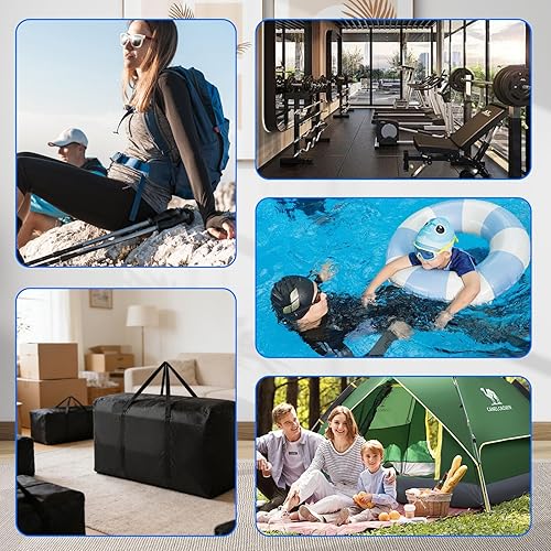 Miniatura 6 de Bolsa de almacenamiento resistente, bolsa de almacenamiento de cojín de tela Oxford 210D, bolsas plegables extra grandes, bolsa de almacenamiento