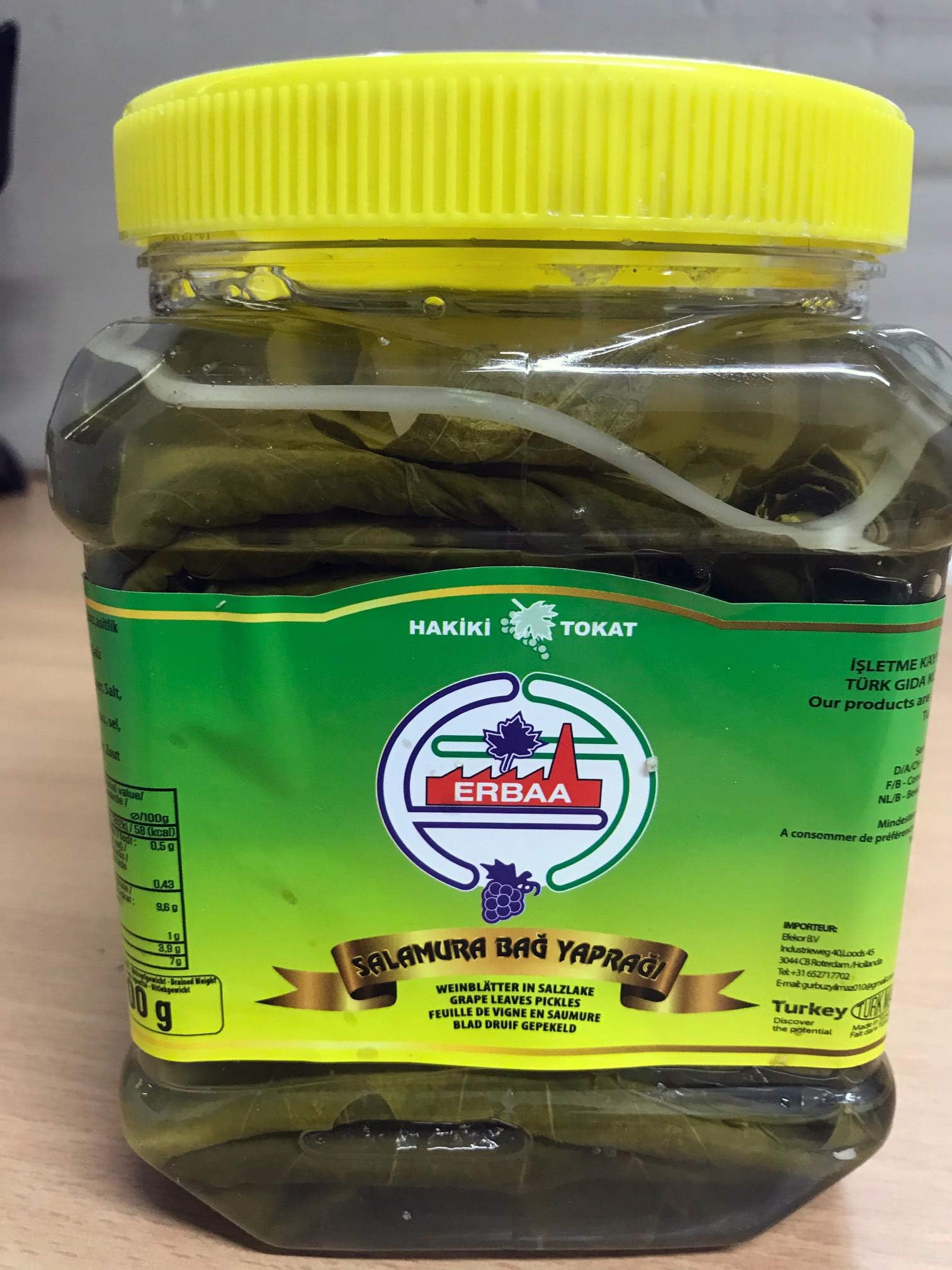 Turkish Vine Leaves for Stuffing- Grape Leaves Hakiki Tokat Salamura Bag Uzum Yapragi 1500g