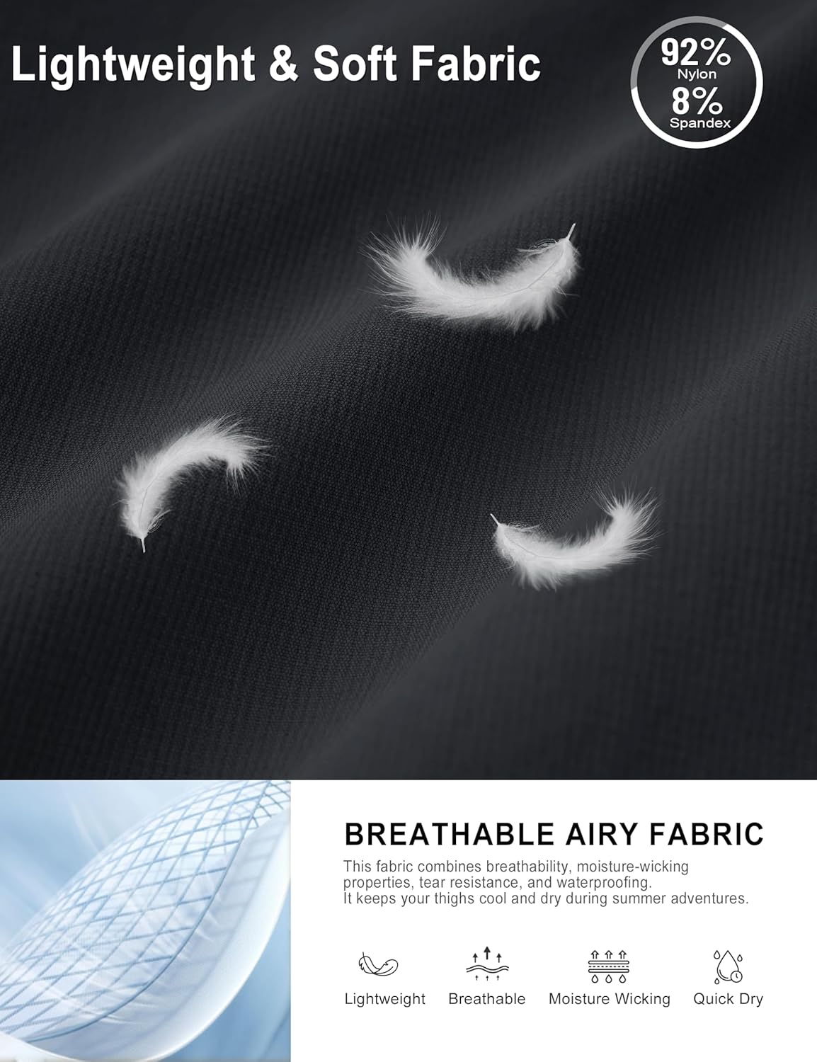 TACVASEN Men's Hiking Cargo Shorts Quick Dry Lightweight for Outdoor Golf Fishing Tactical Casual with Multi Pockets - Image 4