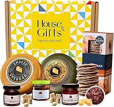 Cheese Hamper Gift Set Including Smoked Cheeder & English Chedder 200g Truckles With Sourdough Crackers & Chutney Varieties | Cheese Lovers Gift