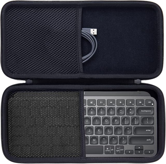 Aenllosi Hard Carry Case for Logitech MX Keys Mini Minimalist Wireless Illuminated Keyboard, Case Only(Black)