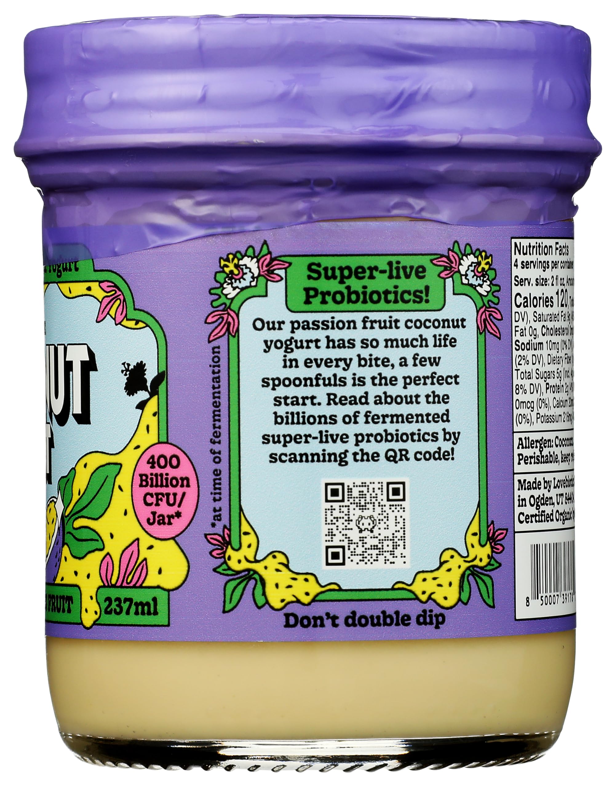 The Coconut Cult Organic Wild Passionfruit Coconut Yogurt, 8 Ounce