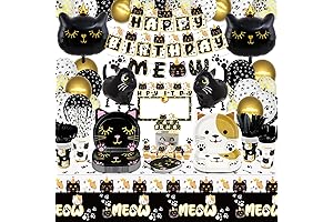 226-Piece Cat Birthday Party Decoration Set