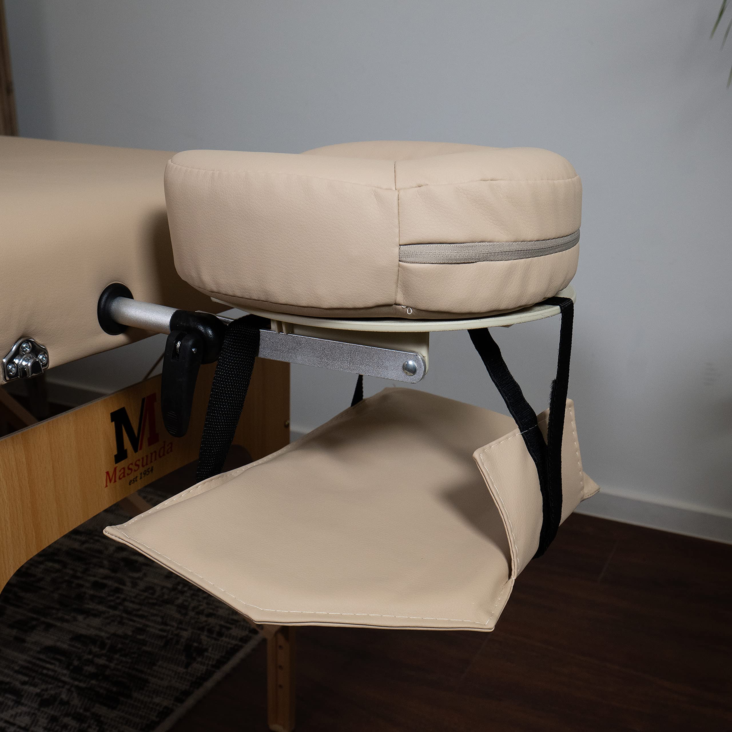 ZEN — Accoudoir pour toutes les tables de massage ZEN - accoudoir rembourré pour soulager le cou et les épaules pendant le traitement de massage — accessoires pour table de massage (crème)