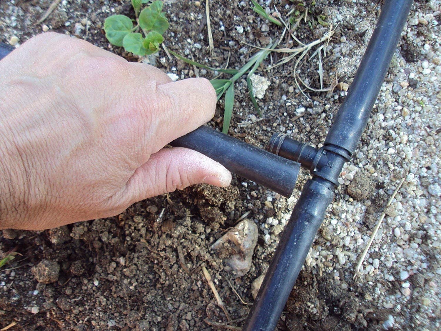 Suinga Tuberia de Riego por Goteo 16 mm | Manguera riego por goteo cada 33 cm, tubo goteo de 100 metros | Kit riego por goteo negro para Jardines, Terrazas, Huertos y Macetas