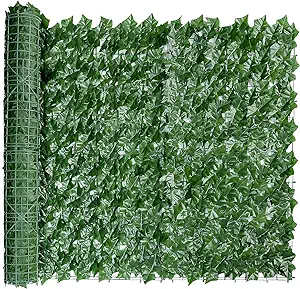 Artificial Ivy Privacy Fence Wall Screen, 40"×120" Greenery Backdrop Ivy with 20 Zip Ties, Hedges Fence Panels for Patio, Balcony, Garden, Backyard Indoor Outdoor Green Wall Decor