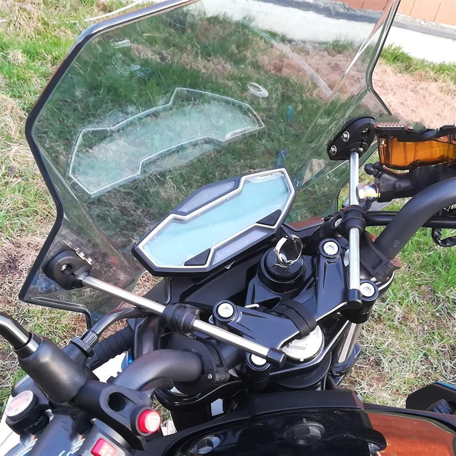 BIVOO Cupolino per Kawasaki per ER6N per ER-6N Parabrezza Parabrezza Moto Regolabile Parabrezza Deflettore (Colore : 1)