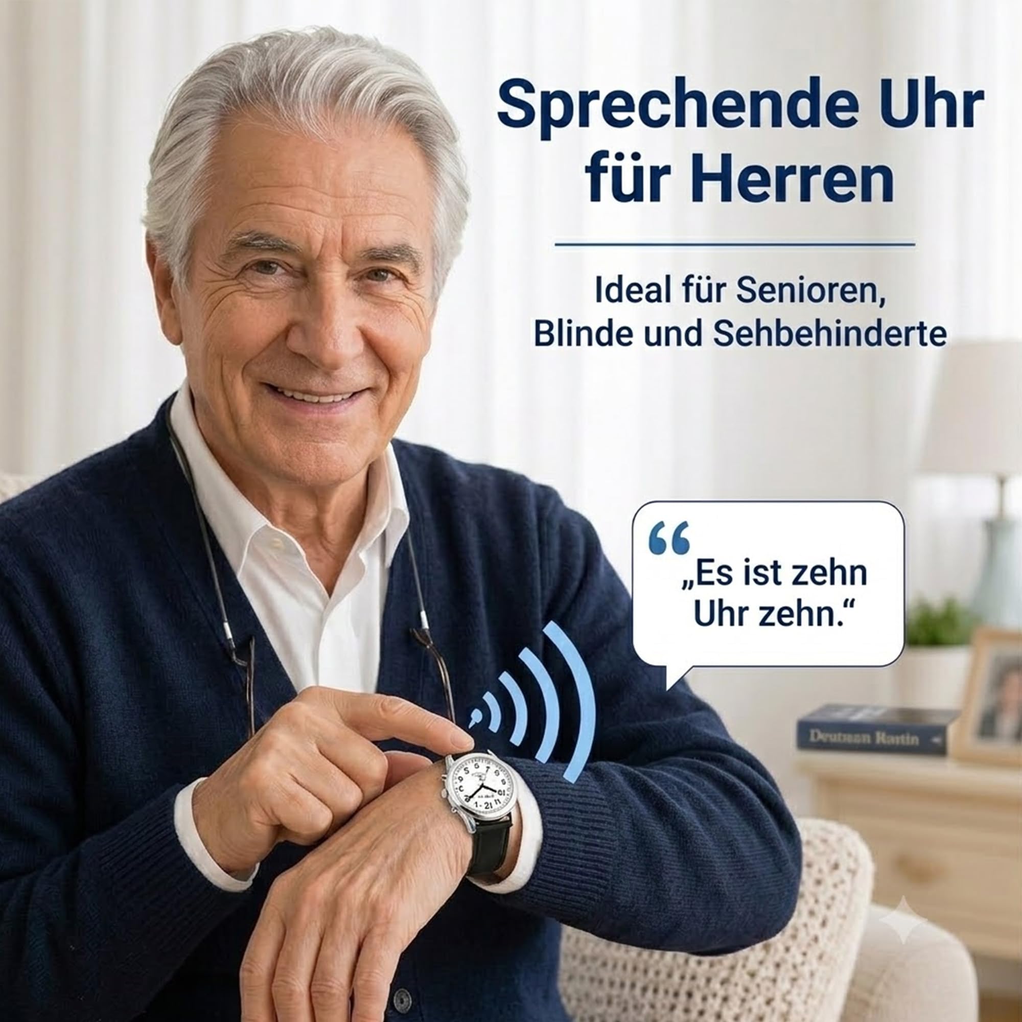 Deutsch Sprechende Armbanduhr I Datum- und Zeitansage I Für Blinde, Senioren und Demenzkranke(2022)