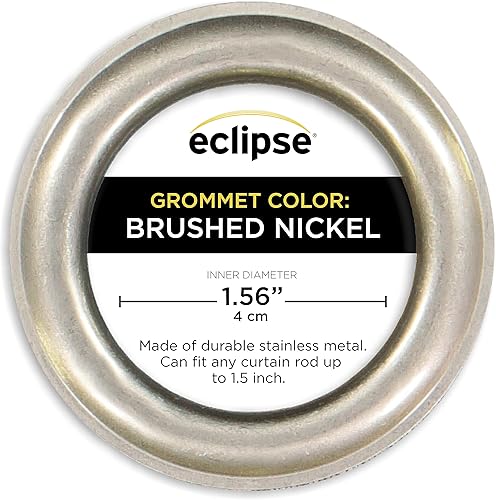 Miniatura 6 de Eclipse Pembroke - Cortinas de lino sintético con ojales, 100 % opacas, 54 pulgadas de largo x 42 pulgadas de ancho, cortinas con aislamiento