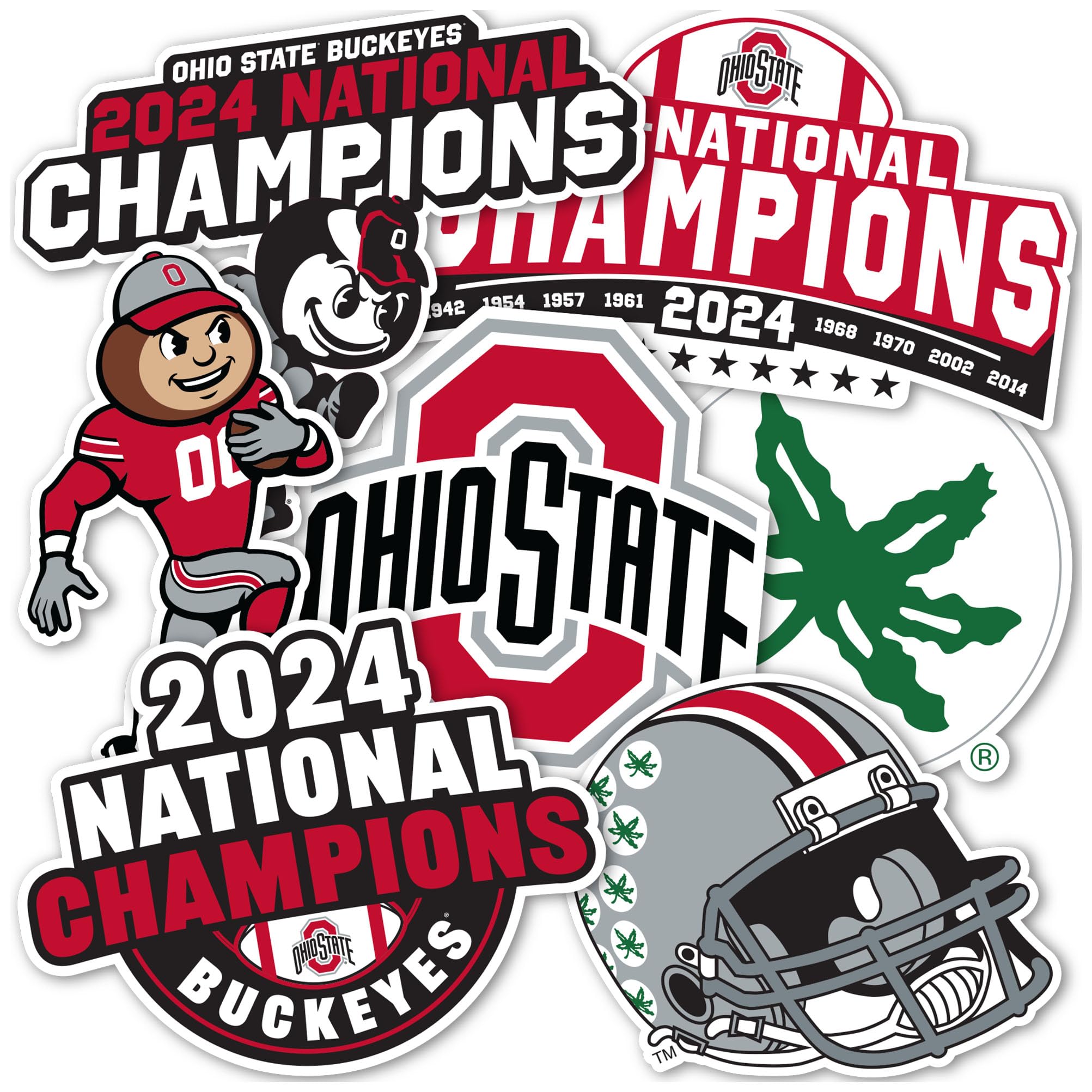 Desert Cactus The Ohio State University Sticker OSU Buckeyes Vinyl Decals Laptop Water Bottle Car Scrapbook T2 (2024 Football Championship)