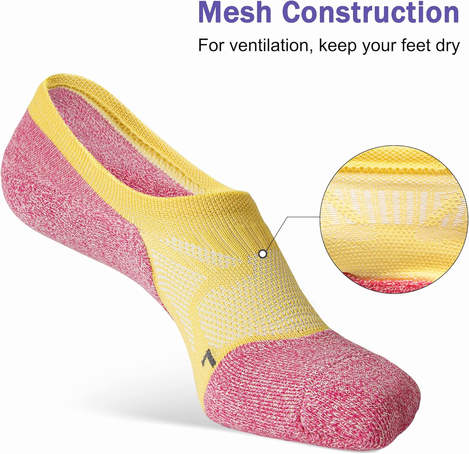 Miniatura 3 de THATISHE Calcetines de compresión acolchados para mujer calcetines de tobillo de corte bajo 5 pares