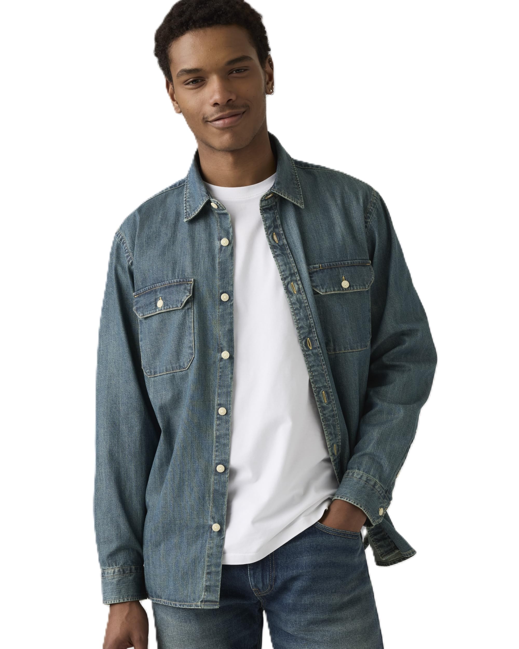 Amazon.co.jp: [リーバイス]デニムシャツ JACKSON WORKER デニム