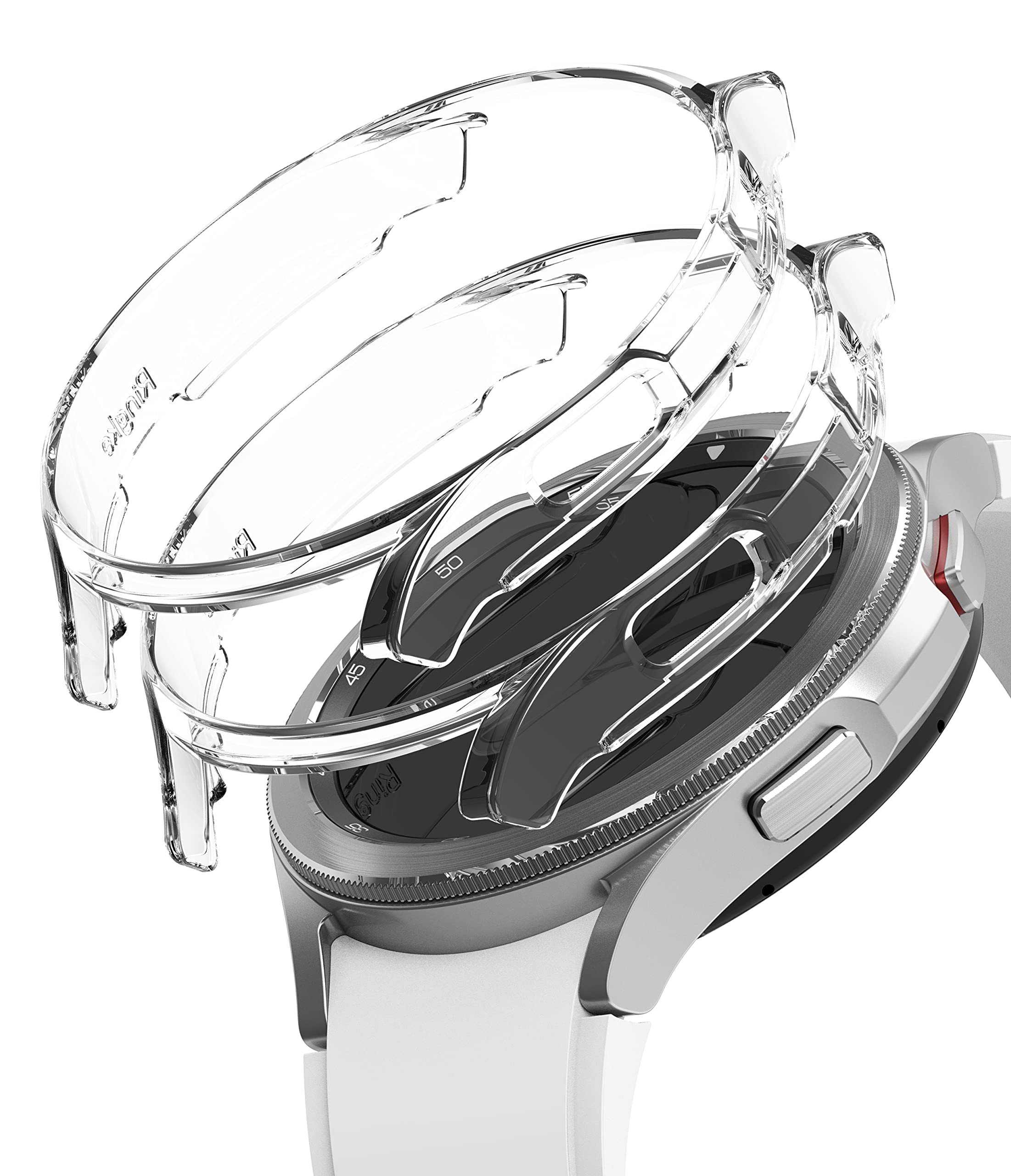 Ringke Slim Case [2 Pack] Compatible with Samsung Galaxy Watch 4 Classic 42mm, Watch4 Classic Bezel [Frame Only] Premium PC Hard Thin Cover - Clear