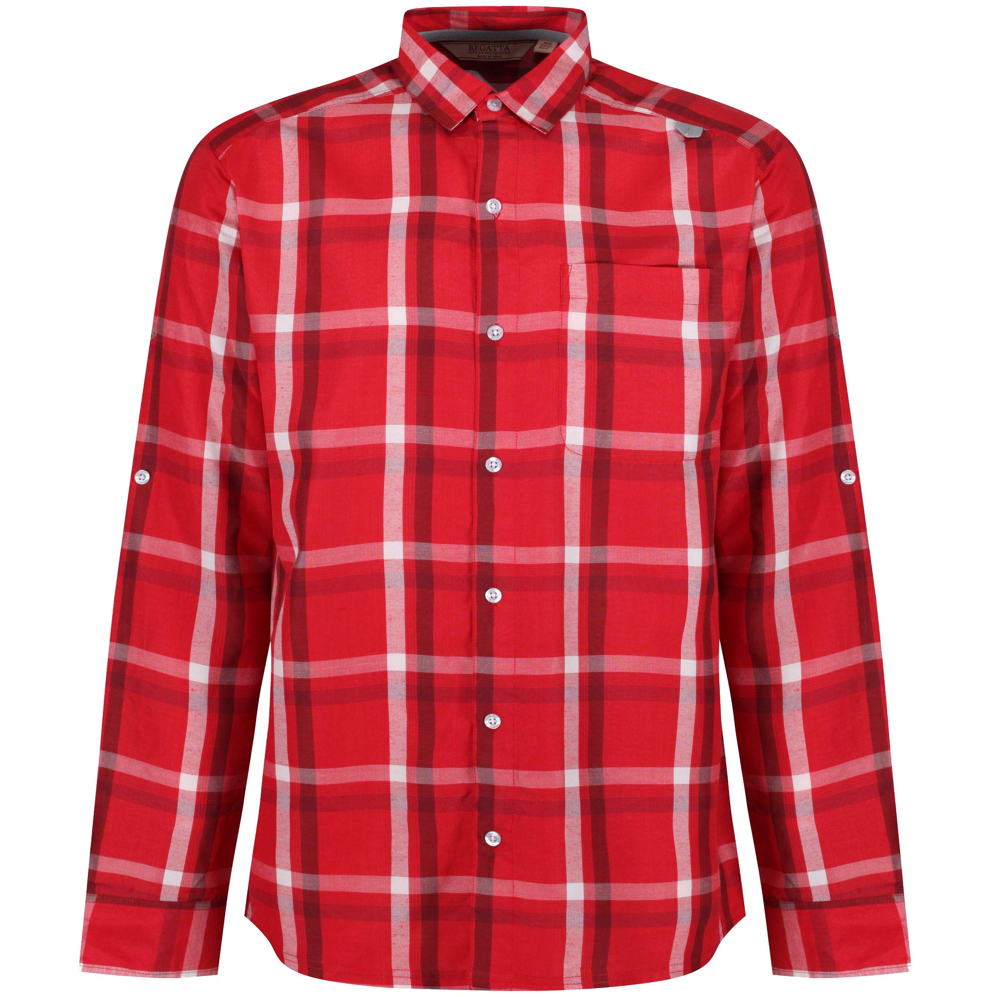 Regatta Men Mindano Long-Sleeve Shirt - Pepper Check, X-Large