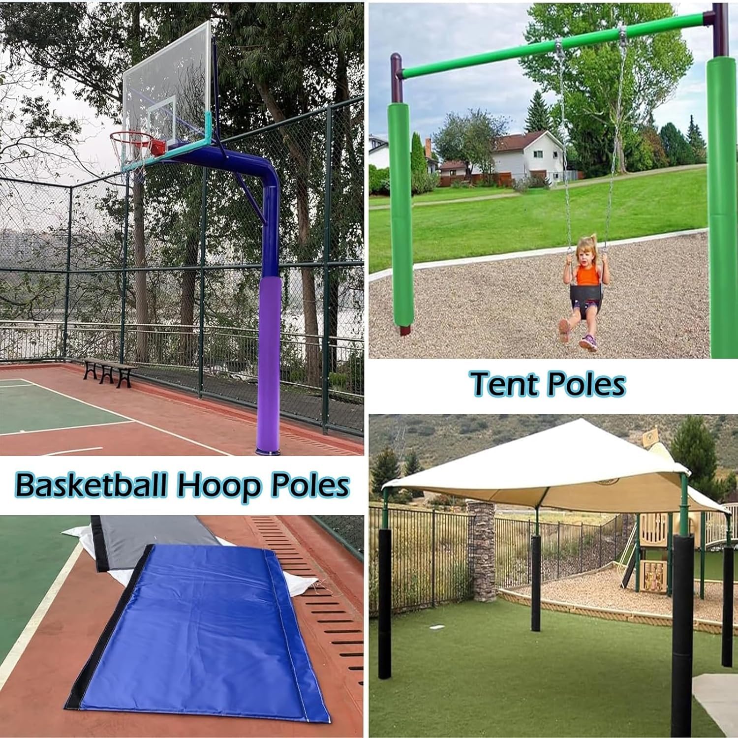 Almohadilla For Poste De Baloncesto Almohadillas de Espuma for Proteger Postes y Paredes; Impermeable Duradero; Fundas Protectoras for Aros Baloncesto