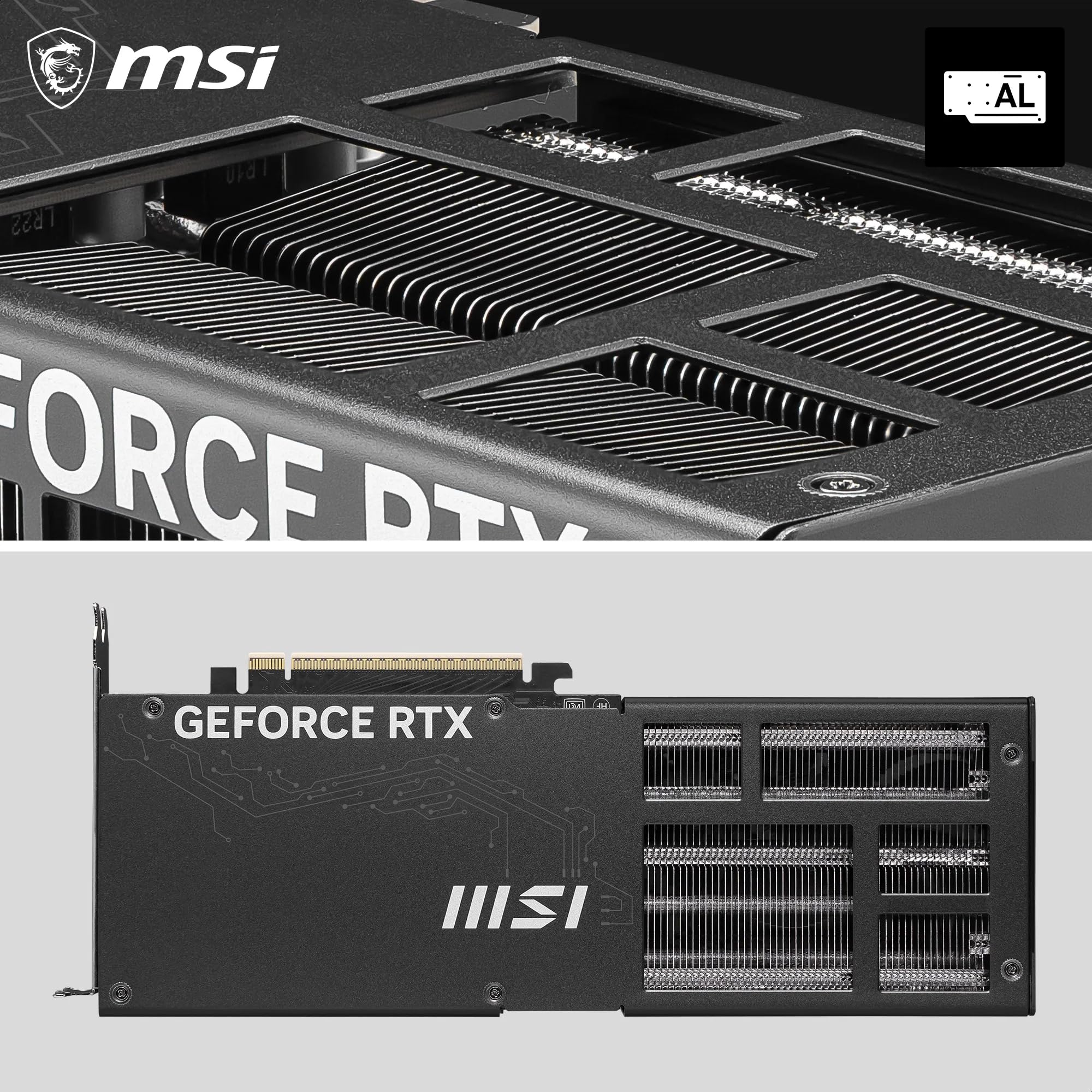 MSI NVIDIA GeForce RTX 5080 16G Inspire 3X OC Black Carte Graphique 16 Go GDDR7 30 Gb/s 256 Bits Triple Ventilateur STORMFORCE Fan HDMI 2.1b DisplayPort 2.1b SFF Ready