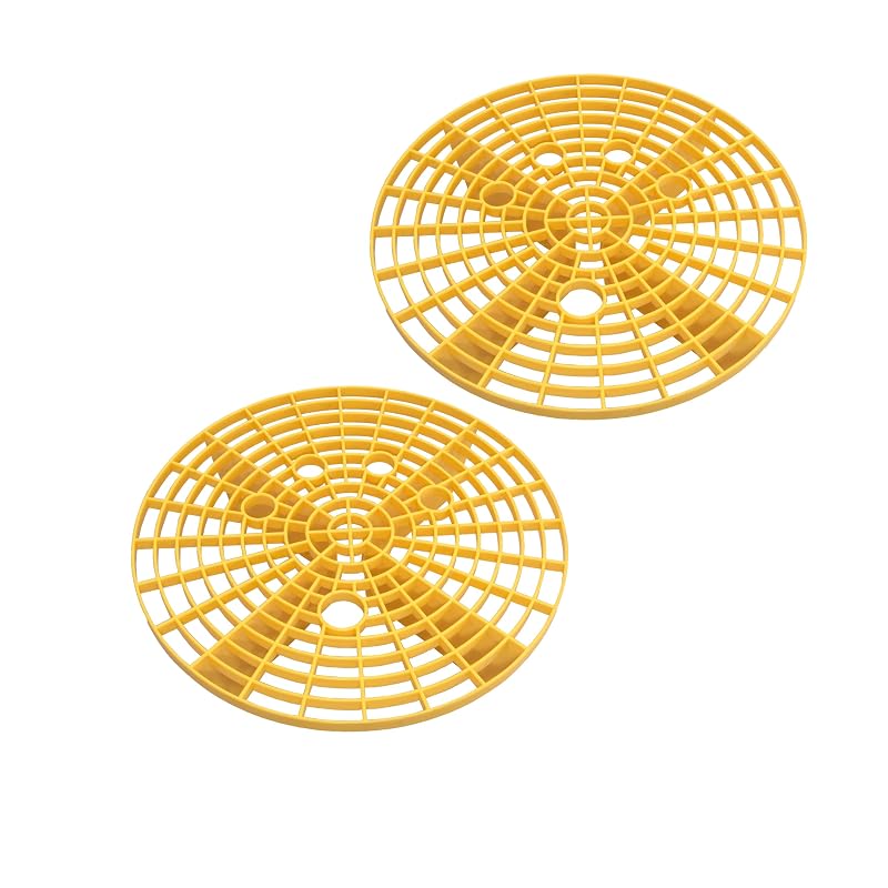 Inserto separador de sujeira para balde de lavagem automotiva Sedmoon, 26 cm, compatível com baldes de 11,4 a 18,9 L, amarelo, kit com 2 unidades