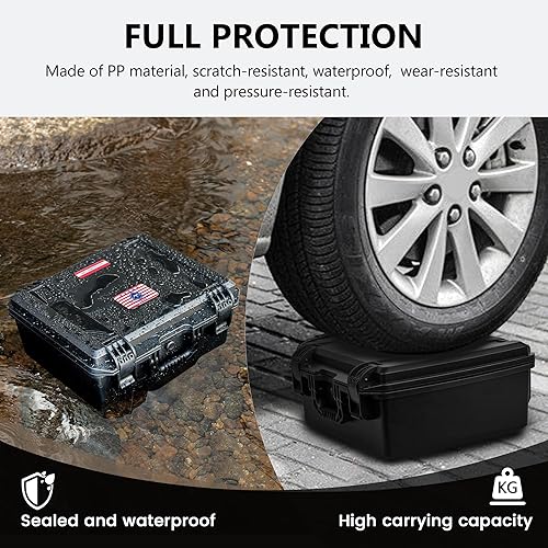 Miniatura 6 de Kinghardcase Estuches rígidos para pistolas, impermeables, compatibles con 5 pistolas y 12 cargadores - Funda duradera para coleccionistas y