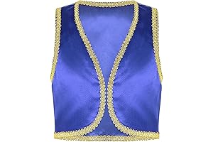 Royal Blue and Gold Braid Trim Vest for Boys