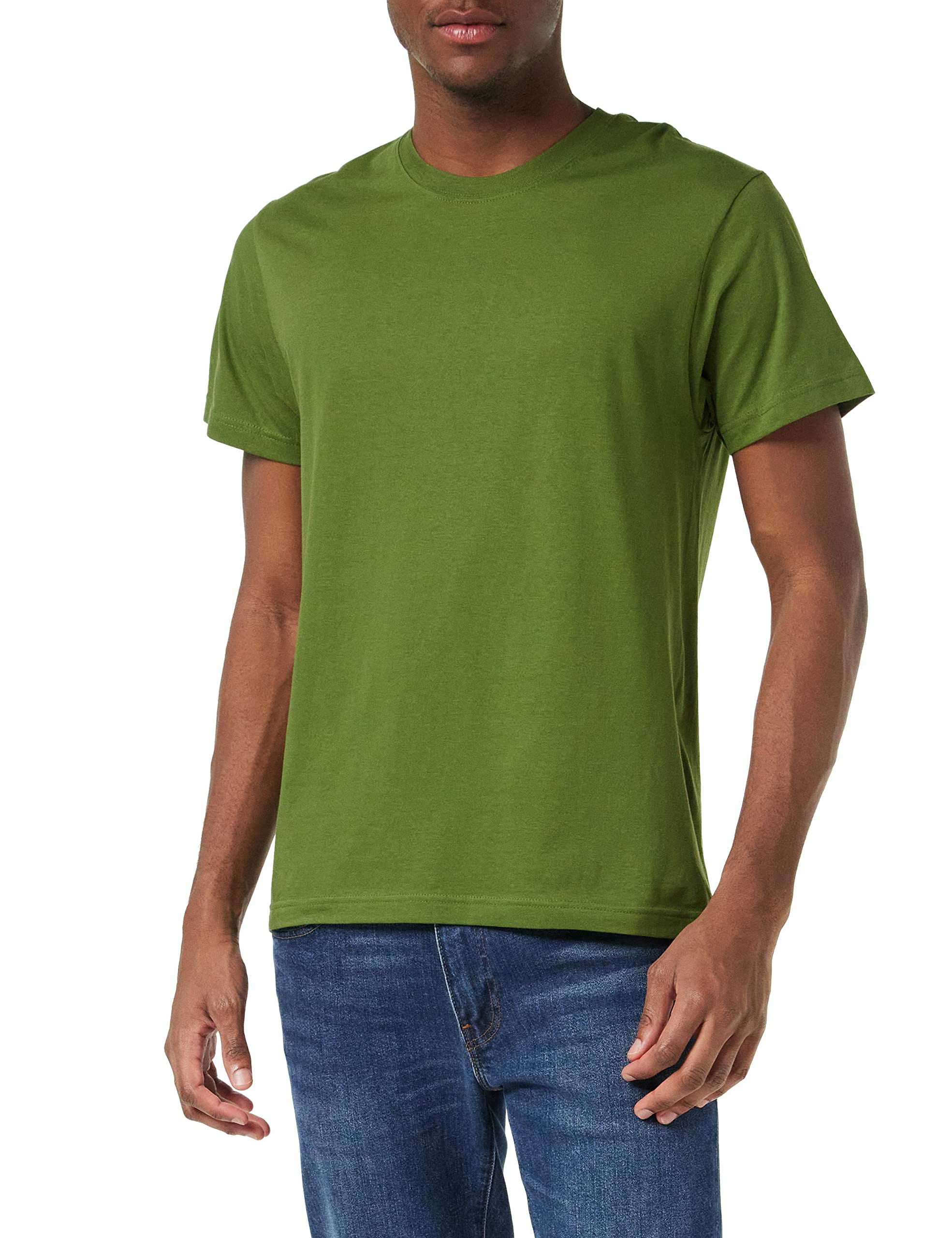 Stedman Apparel Men's Classic-T Plain Short Sleeve T-Shirt, Green (Hunters Green), Large