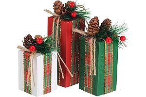 Xmas Decorations for Table - 3 Pcs Christmas Table Centerpieces