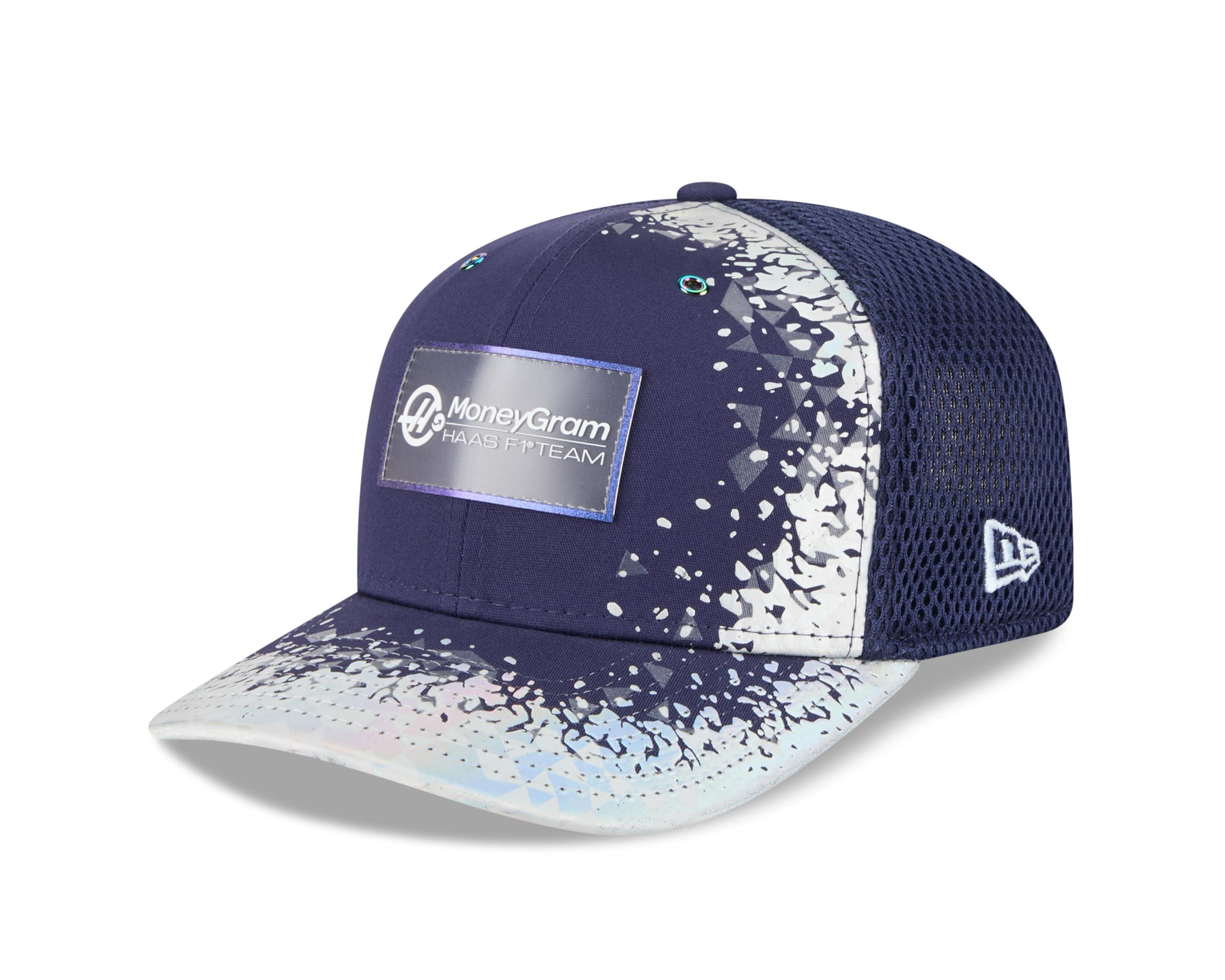 New Era Unisex Navy Blue Haas F1 Team Baseball Cap, Las Vegas Gp Special Edition, Navy Mesh, 2025 Official Merchandise